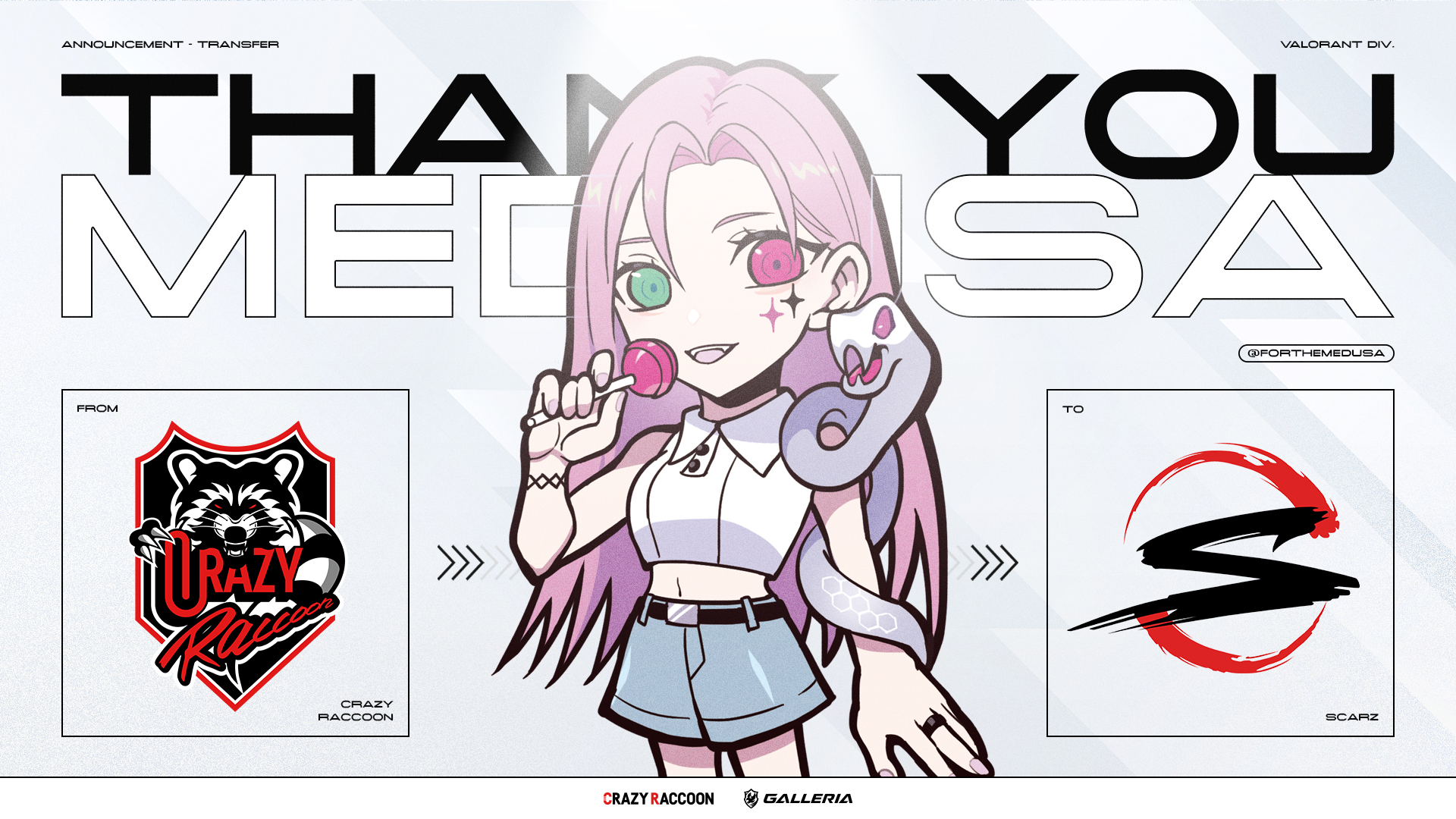 移籍のお知らせ - Crazy Raccoon